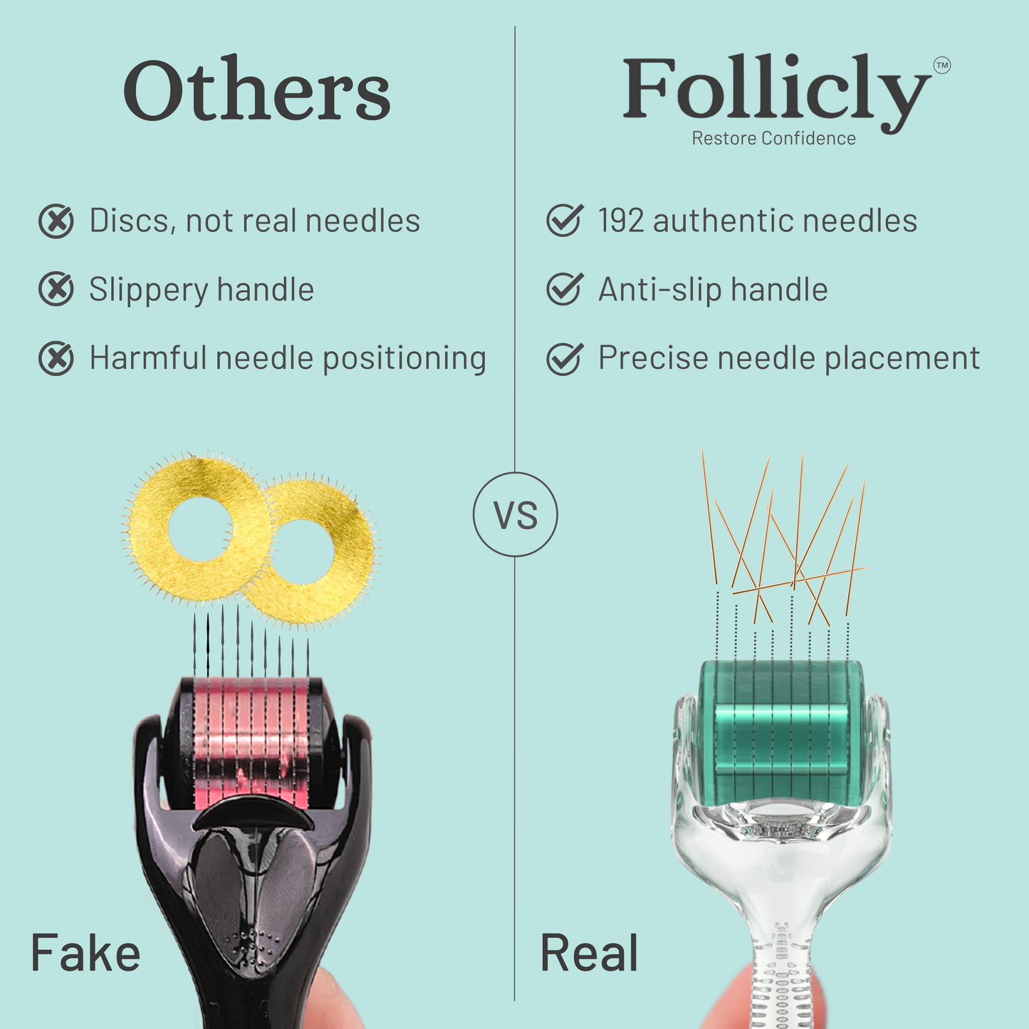 Derma Roller - 192 Authentic Titanium Microneedles